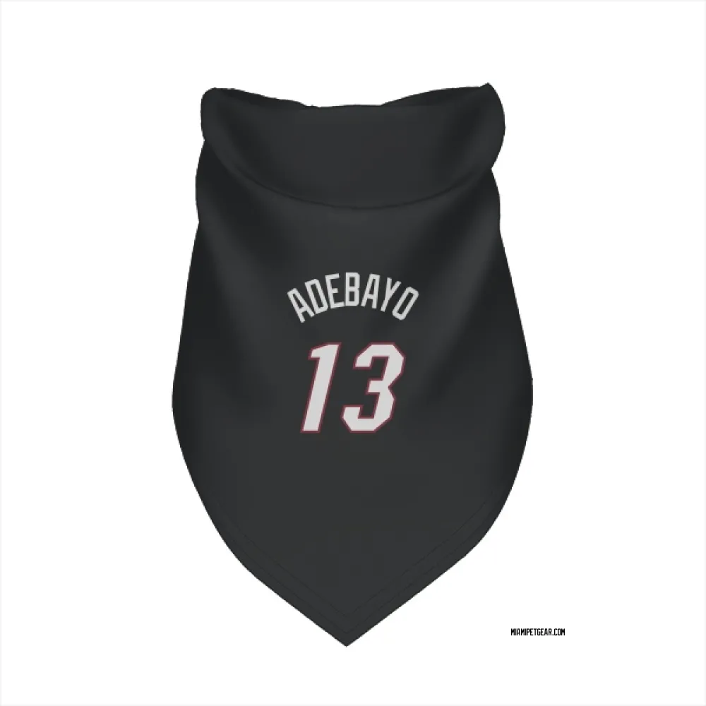 Miami Heat Bam Adebayo Black Pet Bandana for Dog & Cat