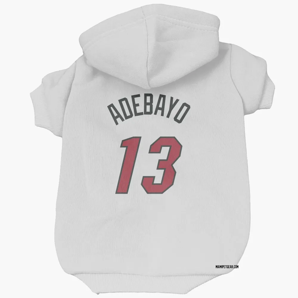 Miami Heat Bam Adebayo White Pet Hoodie for Dog & Cat