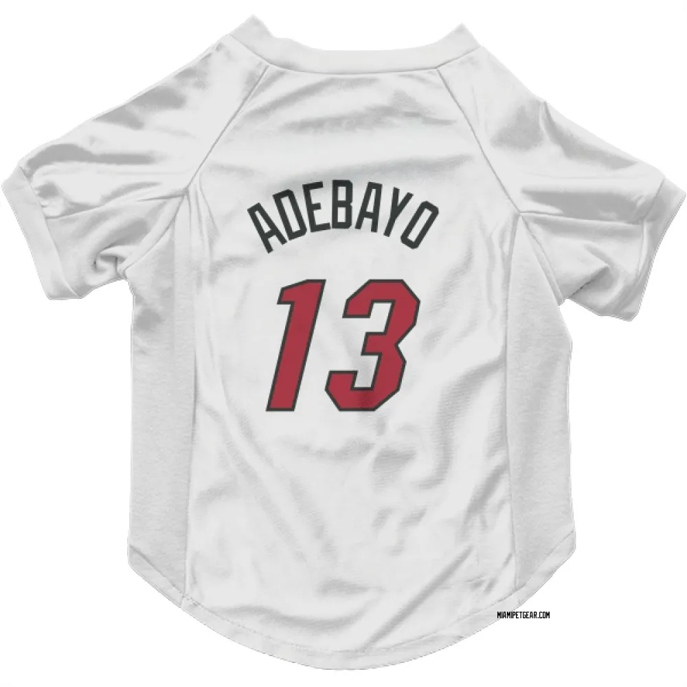 Miami Heat Bam Adebayo White Pet Jersey for Dog & Cat