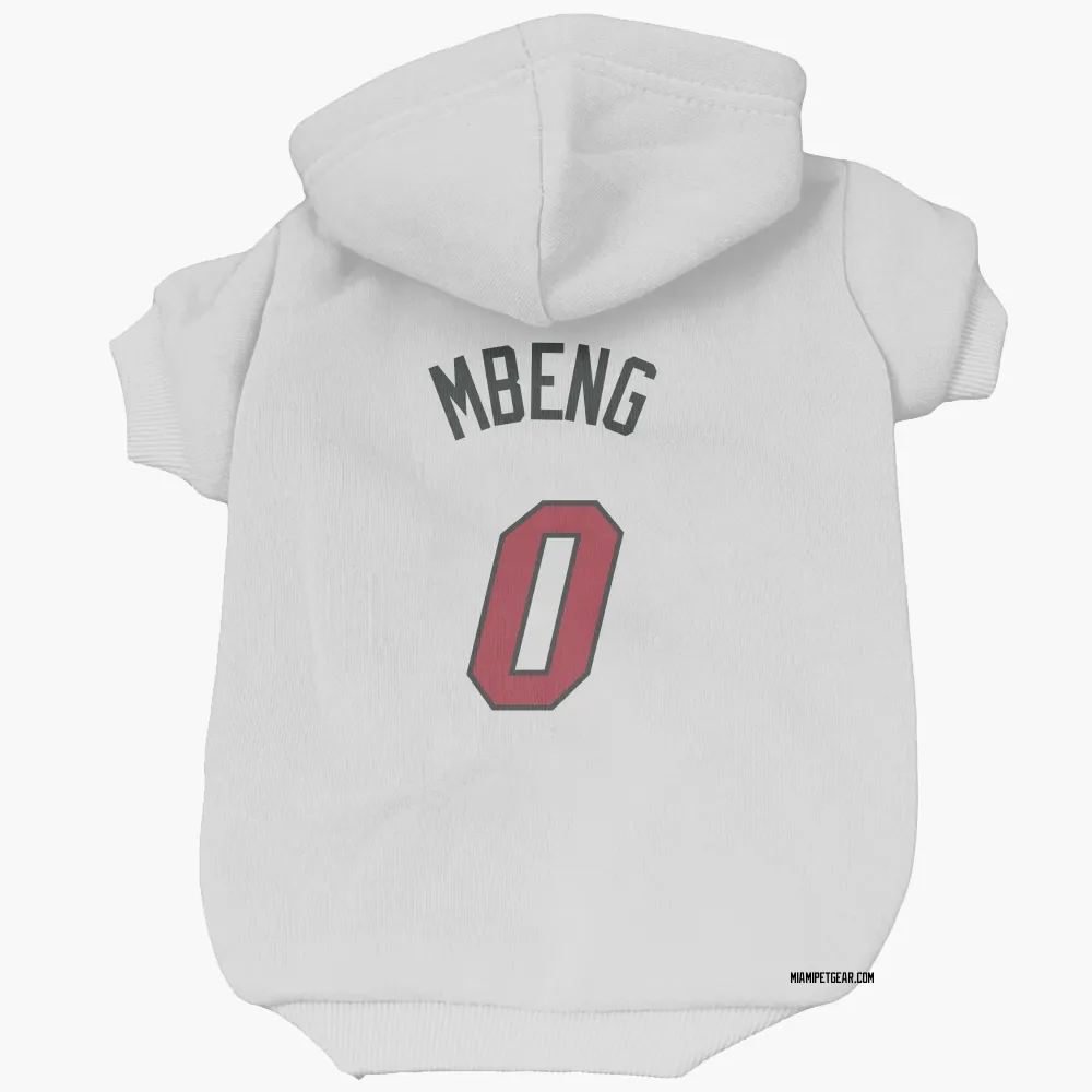Miami Heat Bez Mbeng White Pet Hoodie for Dog & Cat
