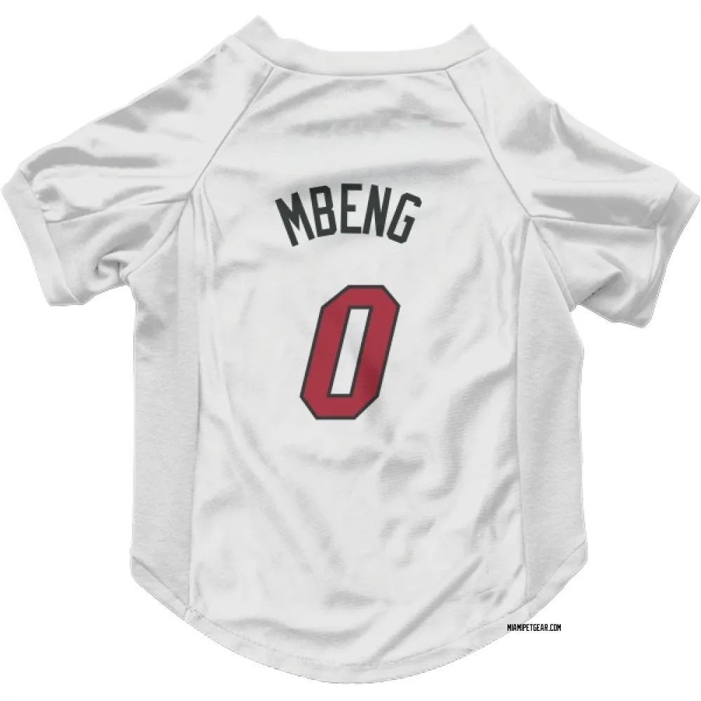 Miami Heat Bez Mbeng White Pet Jersey for Dog & Cat