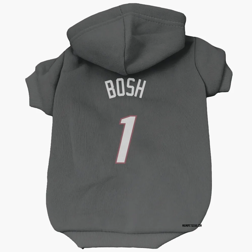 Miami Heat Chris Bosh Black Pet Hoodie for Dog & Cat