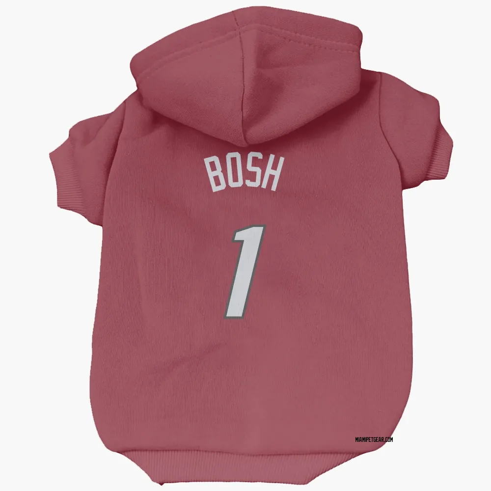 Miami Heat Chris Bosh Red Pet Hoodie for Dog & Cat
