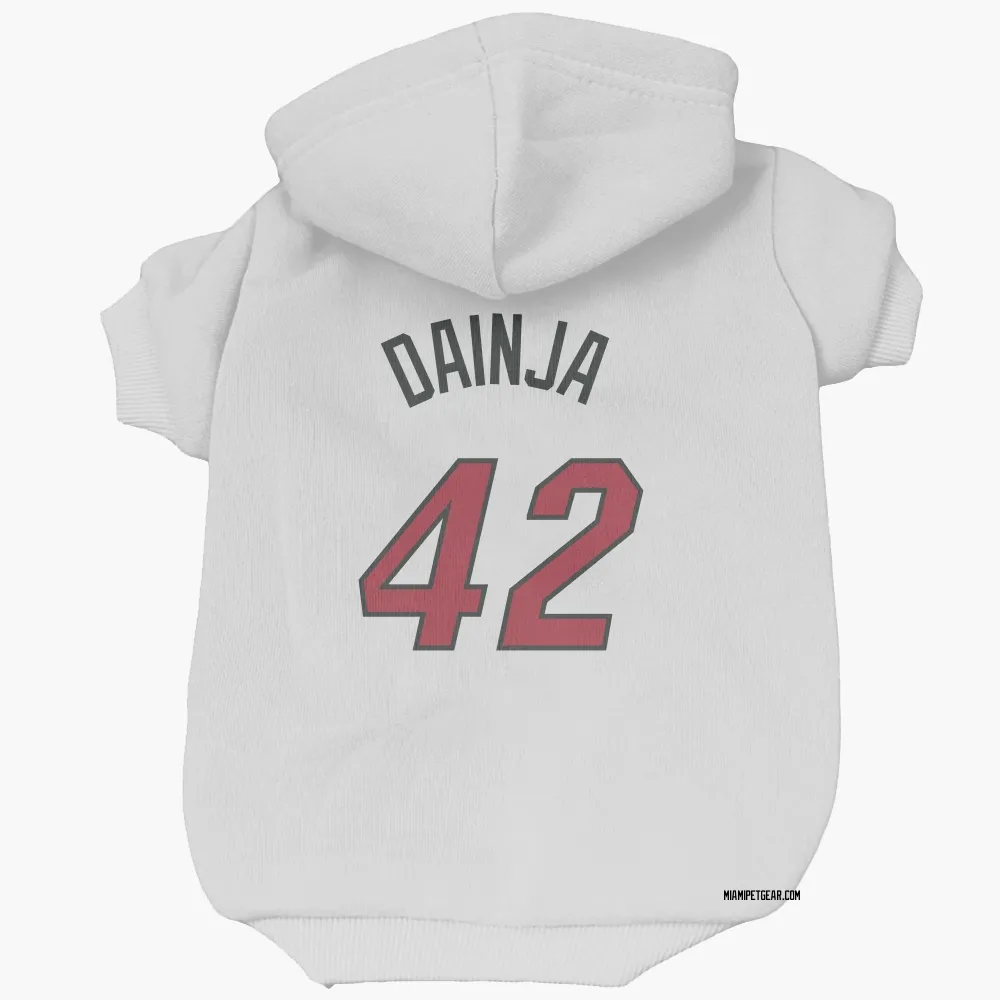 Miami Heat Dain Dainja White Pet Hoodie for Dog & Cat