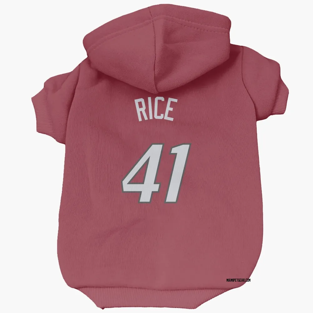 Miami Heat Glen Rice Red Pet Hoodie for Dog & Cat