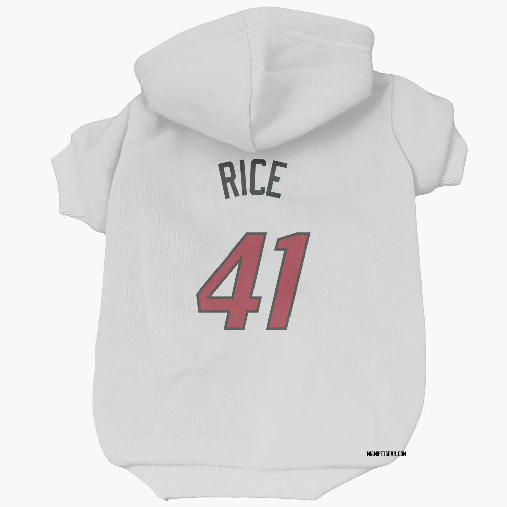 Miami Heat Glen Rice White Pet Hoodie for Dog & Cat