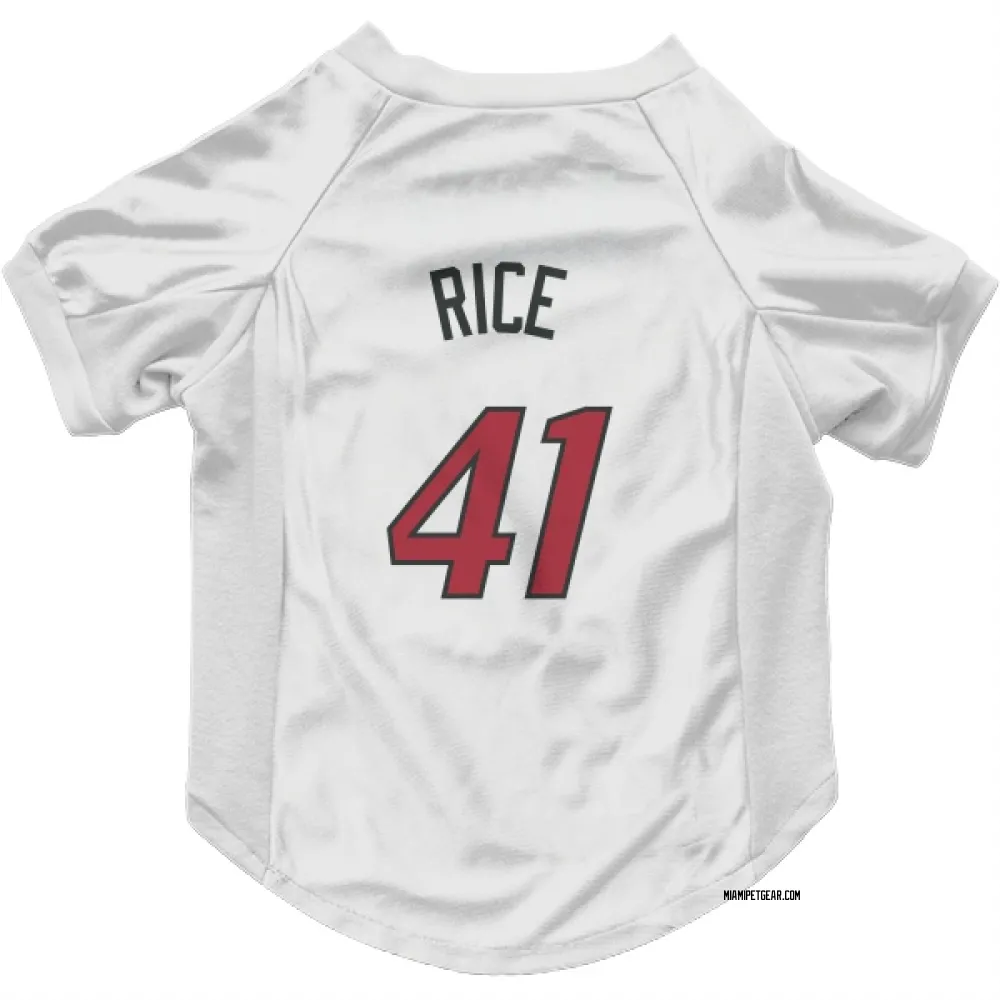 Miami Heat Glen Rice White Pet Jersey for Dog & Cat