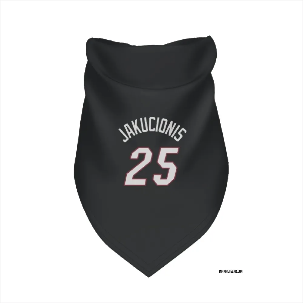 Miami Heat Kasparas Jakucionis Black Pet Bandana for Dog & Cat