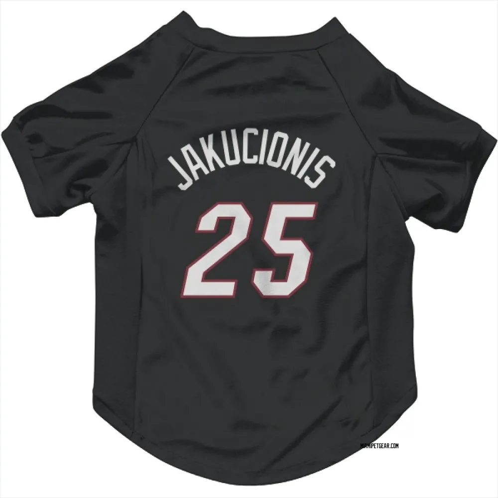 Miami Heat Kasparas Jakucionis Black Pet Jersey for Dog & Cat