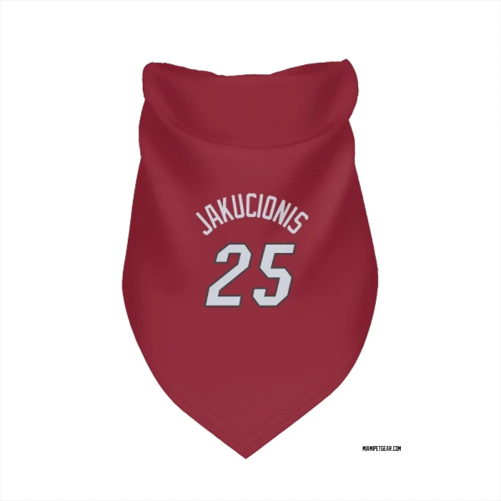 Miami Heat Kasparas Jakucionis Red Pet Bandana for Dog & Cat