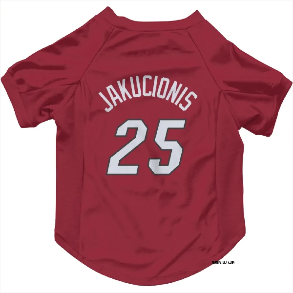 Miami Heat Kasparas Jakucionis Red Pet Jersey for Dog & Cat