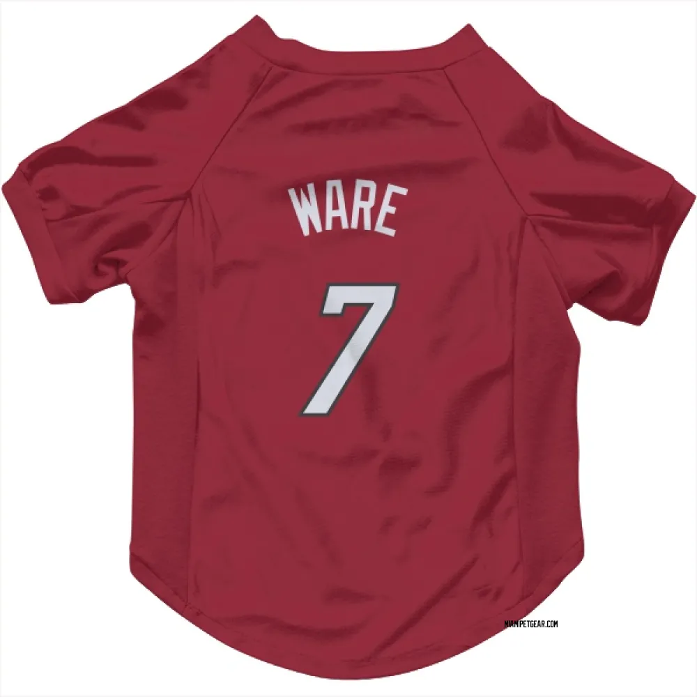 Miami Heat Kel'el Ware Red Pet Jersey for Dog & Cat