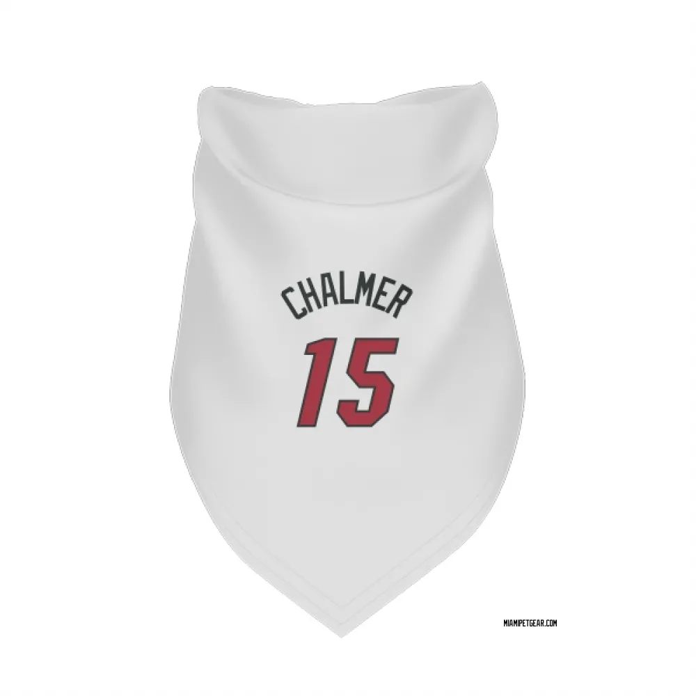 Miami Heat Mario Chalmer White Pet Bandana for Dog & Cat