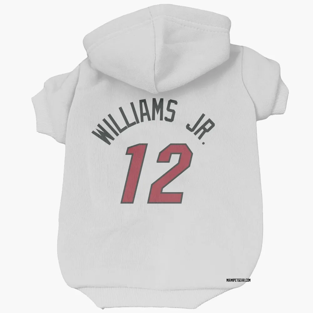 Miami Heat Matt Williams Jr. White Pet Hoodie for Dog & Cat