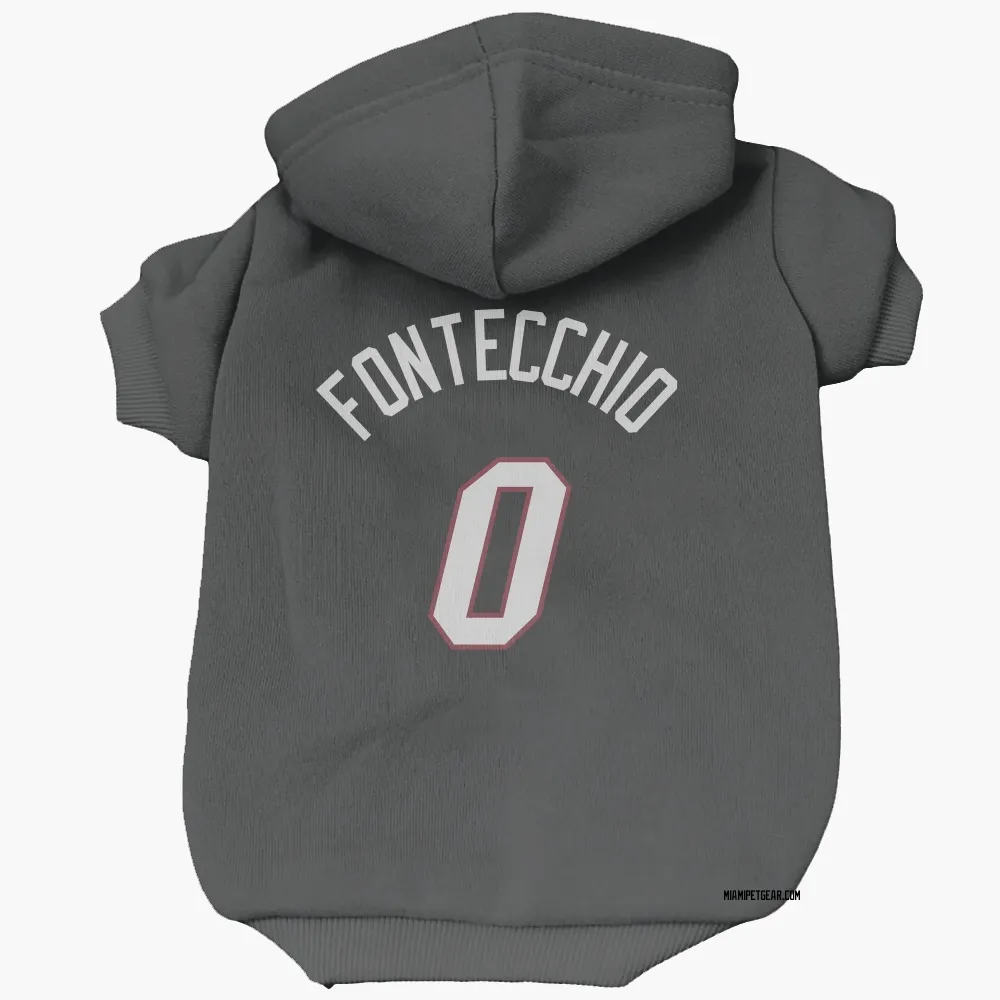 Miami Heat Simone Fontecchio Black Pet Hoodie for Dog & Cat