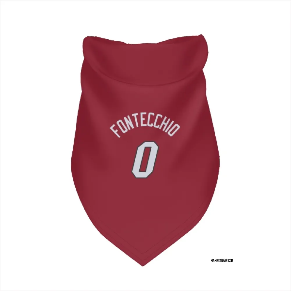Miami Heat Simone Fontecchio Red Pet Bandana for Dog & Cat