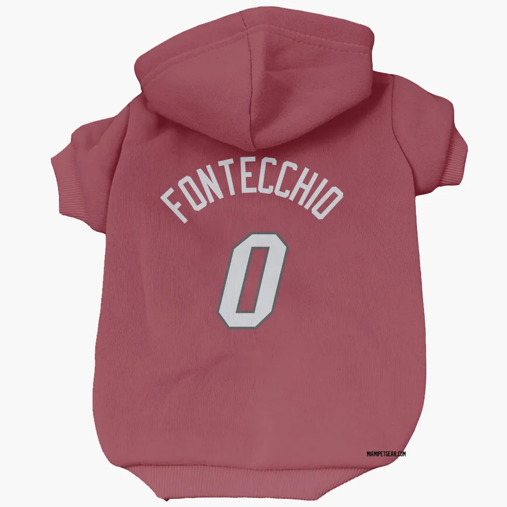 Miami Heat Simone Fontecchio Red Pet Hoodie for Dog & Cat