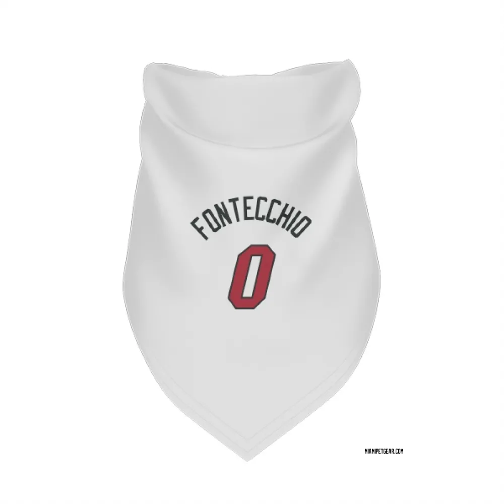 Miami Heat Simone Fontecchio White Pet Bandana for Dog & Cat