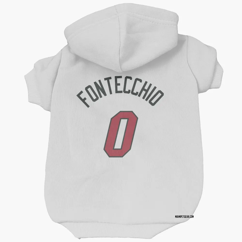 Miami Heat Simone Fontecchio White Pet Hoodie for Dog & Cat